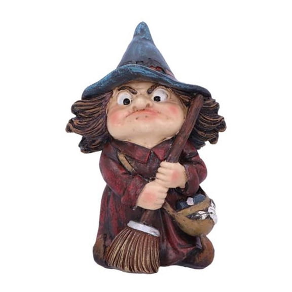 Clearance Under $5 | Handcrafted Resin Witch Sculpture Figurine for Halloween Garden Indoor Decor, B