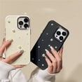 thumbnail image 3 of Funda De Teléfono 3D Pearl Para iPhone 7 8 Plus 11 12 13 14 Pro MAX 11Pro X XR XS SE 2020 2022 14Plus Silicona Líquida Mate Protector De Corazón Bling A Prueba De Golpes, 3 of 4