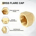 thumbnail image 3 of 4Pack 3/8" Tube OD Brass Flare Cap, 5/8"-18 UNF Female Thread SAE Pipe Fitting, 3 of 6