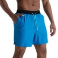 thumbnail image 2 of Ohufall Men's Running Shorts Drawstring Quick Dry Lightweight Workout Gym Athletic Shorts with Pockets, 2 of 9