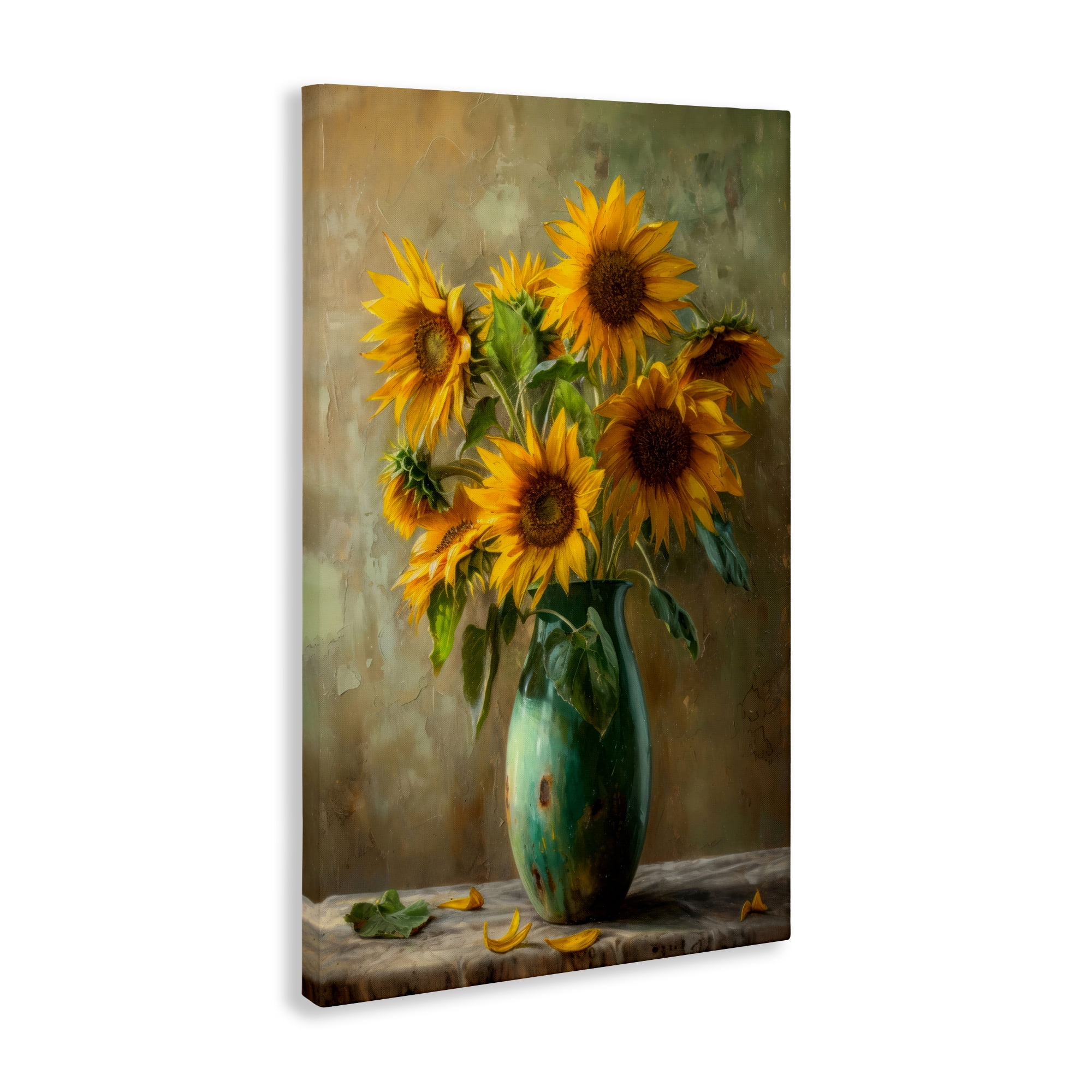 Stupell Industries Moody Sunflower Vase Canvas Wall Art, design by Creative Studio