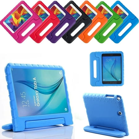 Samsung Tablet 2 Case For Kids Galaxy Tab A 8.0 Kids Case by KIQ Child-Friendly Fun Kiddie Tablet Cover EVA Foam For Samsung Galaxy Tab A 8 inch T350 SM-T350 (2015 Release) (Blue) ()