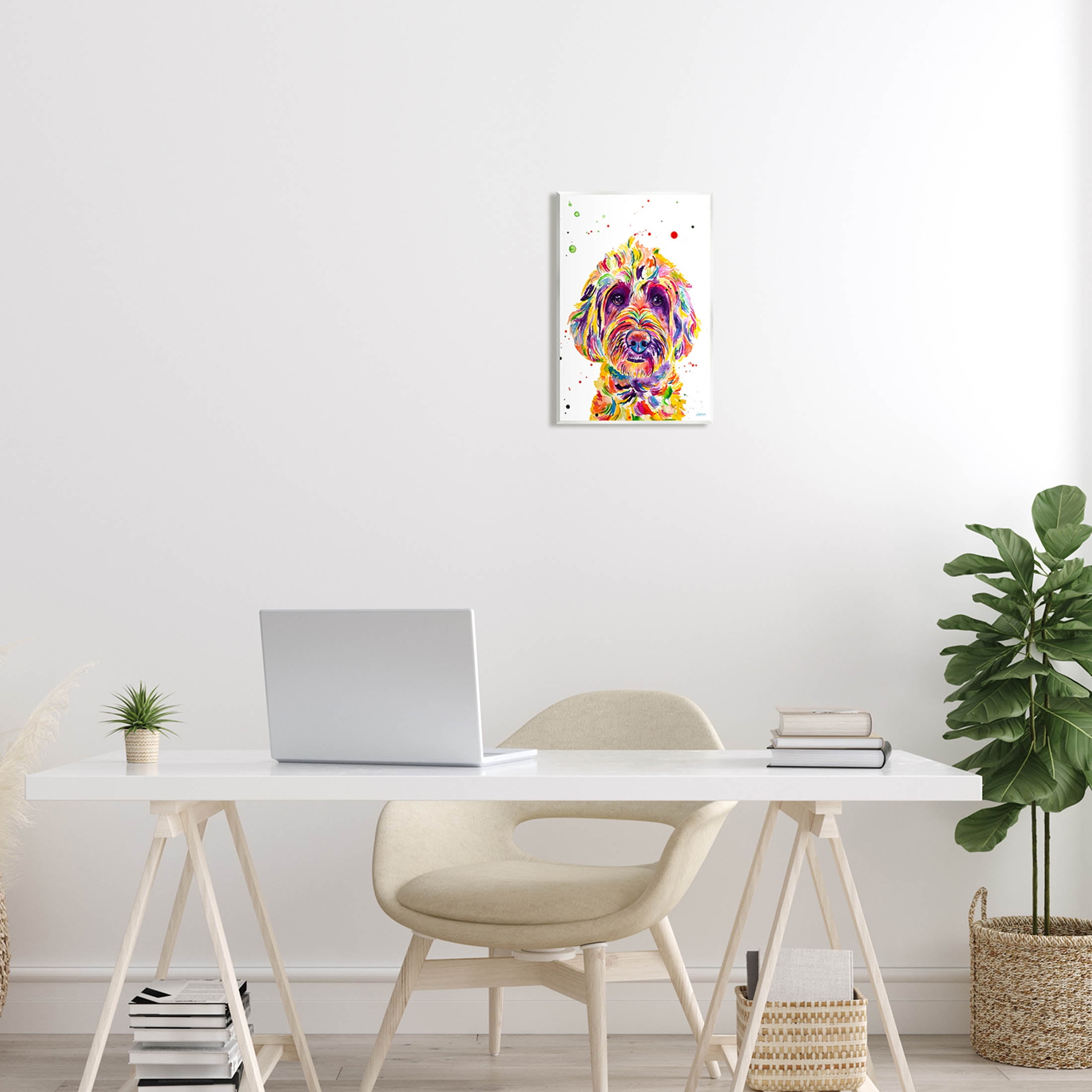 Bold Terrier Dog Pet Portrait Animals & Insects Graphic Art Unframed Art Print Wall Art