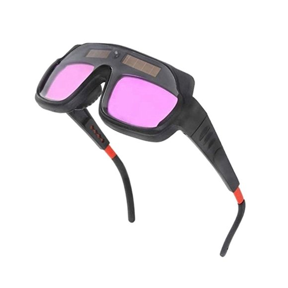 Welding Goggles Solar Powered Auto Darkening Welding Mask Goggles Welder Glasses With 5 Pcs PC Protective Lenses And Storage Case ,Long Lasting