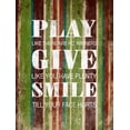 thumbnail image 2 of Grey, Jace 19x24 White Modern Wood Framed Museum Art Print Titled - Play Give Smile, 2 of 4