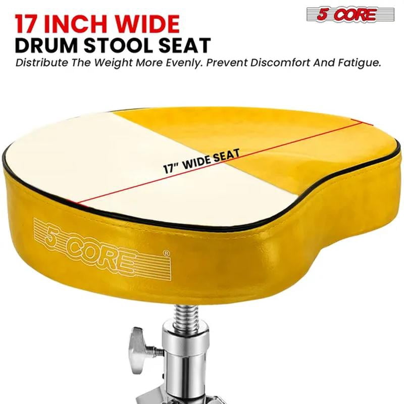 Drum Throne Padded Guitar Stool Saddle Drummer Seat for Adults & Kids