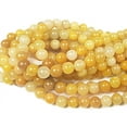 thumbnail image 4 of 12mm Yellow Jade Round Beads Genuine Gemstone Natural Jewelry Making, 4 of 4