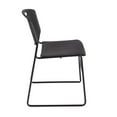 thumbnail image 4 of 84" x 24" Kobe Mobile Training Table- Beige & 3 Zeng Stack Chairs- Black, 4 of 5