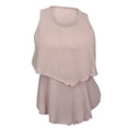 thumbnail image 2 of eVogues Plus Size Tiered Knit Top Pink, 2 of 4
