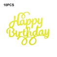 thumbnail image 3 of Yuarrent 10 piezas de adornos para cupcakes, tarjeta de inserción para decoración de bebés, accesorios de boda, letrero para fiesta, decoración de Decoración del hogar Oro Yuarrent HA062285-01B, 3 of 6