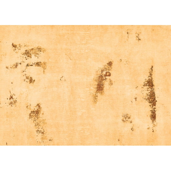 Ahgly Company Indoor Rectangle Abstract Orange Modern Area Rugs, 3' x 5'