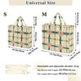 thumbnail image 2 of FORMRS Womens Corduroy Tote Bag Crossbody Shoulder Handbag with Pocket, Retro Green Stars, 2 of 7