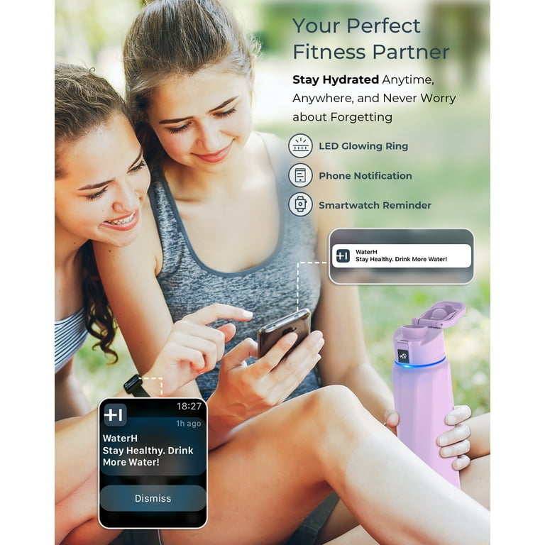 WaterH BOOST Smart Water Bottle Reminder to Drink&Tracker-Double