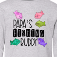 thumbnail image 4 of Inktastic Papa's Fishing Buddy with Colorful Fish Long Sleeve Youth T-Shirt, 4 of 5