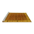 thumbnail image 2 of Ahgly Company Machine Washable Indoor Square Oriental Yellow Industrial Area Rugs, 3' Square, 2 of 4