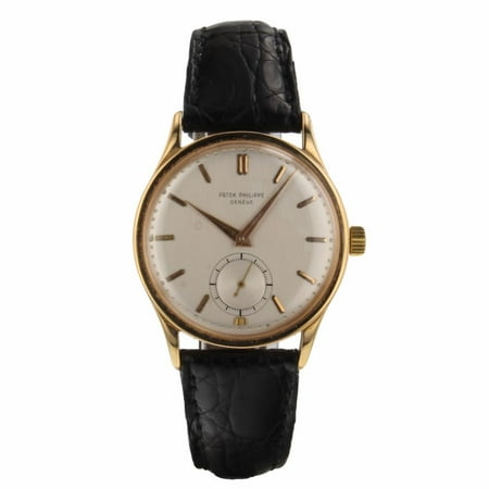 Patek Philippe Twenty Four - Pre-Owned Patek Philippe Calatrava UNKNWON 18k Rose Gold Watch (Certified Authentic & Warranty)