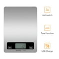 thumbnail image 3 of Digital Kitchen Scale Food Scale Weight Grams Ounces Stainless Steel Scale Tempered Glass Scale Platform for Baking Cooking, 3 of 7