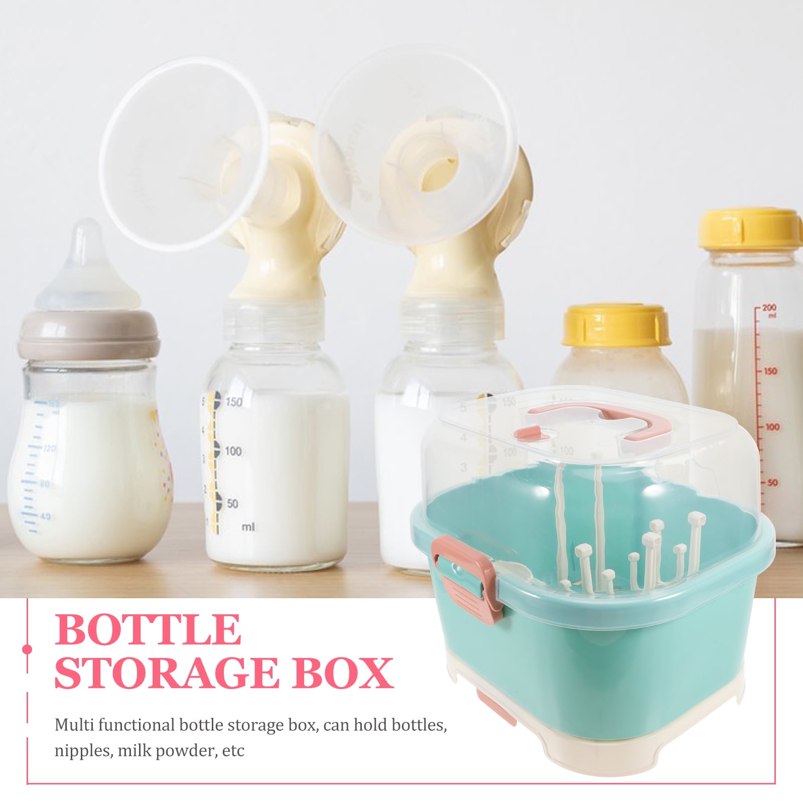 WASHWEPE PP Material Baby Bottle Drying Rack for Family Trips 1Set
