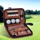 thumbnail image 5 of Bolsa de accesorios de golf | Estuche de almacenamiento organizador de cuero | Multifuncional de gran capacidad | Compacto y portátil | Se adapta a telémetros, camisetas, marcadores de bolas |, 5 of 5