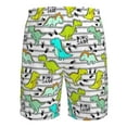 thumbnail image 6 of Naloa Funny Dinosaurs on Stripes Men's Beach Shorts, Surfing shorts, Swim trunks, Quick Dry Swim Trunks for Surfing Beach Fun - Large, 6 of 9