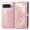 Rosegold, variant on Dteck Flower Embossed Wallet Case for Google Pixel 9 / 9 Pro,Magnetic Leather Card Slots Flip Case Shockproof Kickstand Cover with Wrist Strap for Google Pixel 9 / 9 Pro,Purple