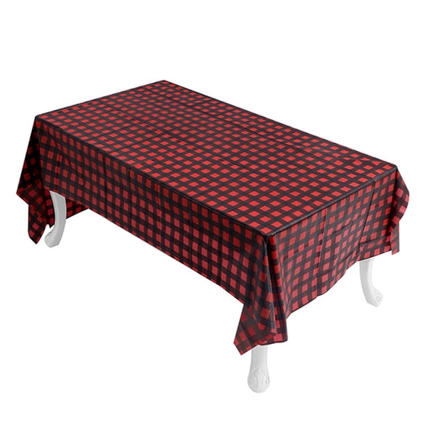 Paquete de 3 manteles a cuadros desechables de plástico para fiesta, mantel de picnic de 54 x 108 pulgadas. Cubierta de mesa rectangular