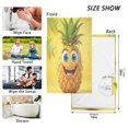 thumbnail image 3 of 2 Pcs Absorbent Face Towel Bath Hand Towels Soft Breathable Cotton Towel Set for Bathroom Kitchen Hotel Spa Decor Yellow Pineapple, 3 of 8