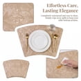 thumbnail image 4 of Unique Bargains Set of 6 Place Mat Faux Leather Table Placemats Washable Apricot 19x12in, 4 of 7