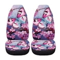 thumbnail image 5 of XYZCANDO Butterflies Cherry Blossoms Car Seat Covers Removable Full Protection Car Front Seat Covers car Front Seats Vans Sets, Soft Breathable SUV Auto, 5 of 10