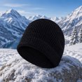 thumbnail image 3 of GSPCLAM Mens Hats Winter Fleece Thick Windproof Outdoor Activity Beanie Hats Solid Color Waffle Textured Beanie Black, 3 of 4