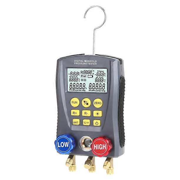 Pressure Gauge Refrigeration Digital Vacuum Pressure Manifold Tester Meter HVAC Temperature Tester G