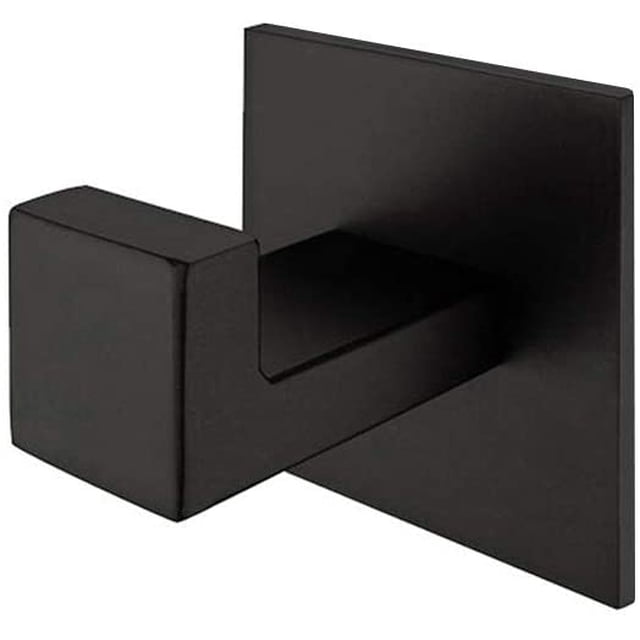 Gancho para toallas para el hogar Ganchos para batas SUS 304 Acero inoxidable Acabado en negro mate Gancho de pared versátil (perforado) JFHHH pequeña