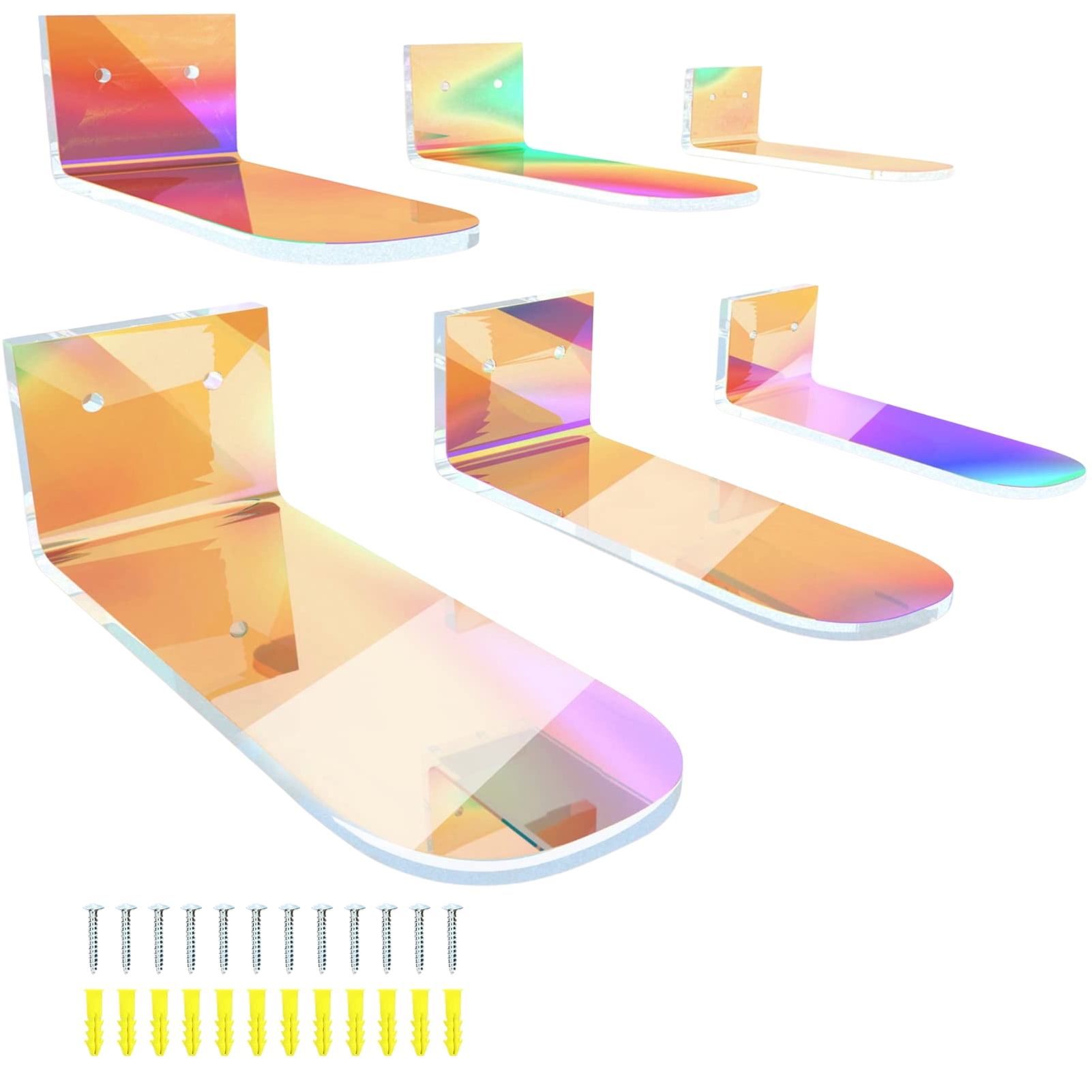 Iridescent Acrylic Shoe Shelves Iridescent Acrylic Floating Shoe