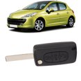 thumbnail image 1 of Car Key Case Black Folding Flipping Key Fob Cover For107 207 307 307cc 308 SW 407 607, 1 of 8