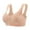 Black, variant on Sticky Bra Push up Double Sided Longline Sports Bra Middle-Aged And Elderly Printed Front Buckle Without Steel Ring Underwear Soft Cotton Large Size Underwear Bra Cotton Front Buckle