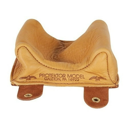 Protektor Large Owl Rifle Front Shooting Rest Bag Leather Tan Unfilled