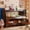 walnut, variant on Scohul 2-Tier Toy Storage Organizer with Rolling Bins, Montessori Bookcase for Toddlers, White Anti-Tip Storage Cabinet