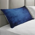 thumbnail image 2 of Navy Blue Quilted Pillowcover, Martian Alien Skin Like Dark Blue Contemporary Interesting Space Design Art Print, Standard King Size Accent Pillow Cover for Bedroom, 36" x 20", Dark Blue, by Ambesonne, 2 of 2