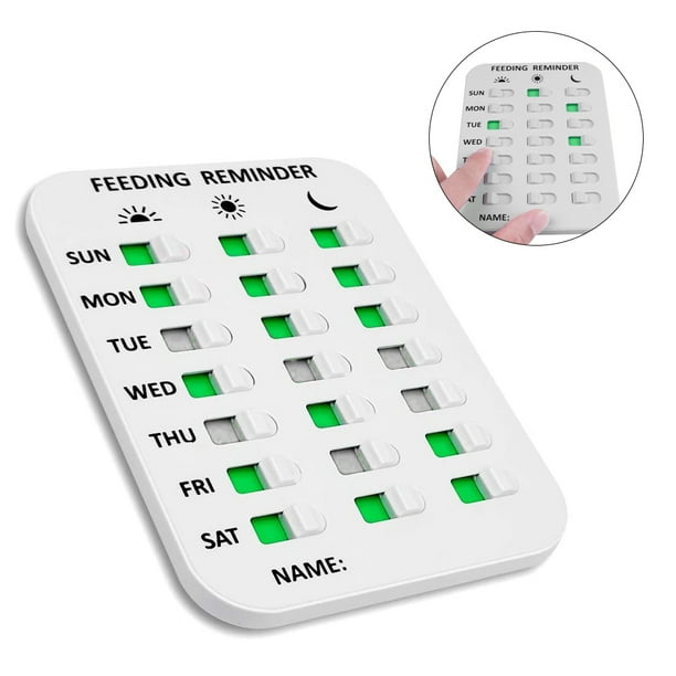Dog Feeding Reminder Pet Chart Elderly Sticker Daily Indication Chart 3 Times A Day For Puppy Kids Old People Walmart Com Walmart Com