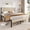 Beige, variant on Bolvdo Queen Rustic Vintage Wood Bed Frame, Headboard Footboard & Heavy Duty Metal Support, Rustic Brown