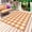 Chocolate, variant on Green Plaid Outdoor Rug 6x9 Ft - Reversible Patio Rug Outdoor Camping Rugs, Gradient Geometric Buffalo White Checkered Washable Indoor Outdoor Area Rugs, Non-Slip Outdoor Carpet Runner for Deck/Porch