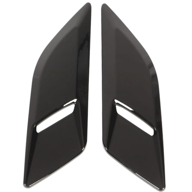 Bonnet Air Outlet Cover, 2PCS Anti Fading Engine Hood Vent Trim Protective For Car Decoration Glossy Black