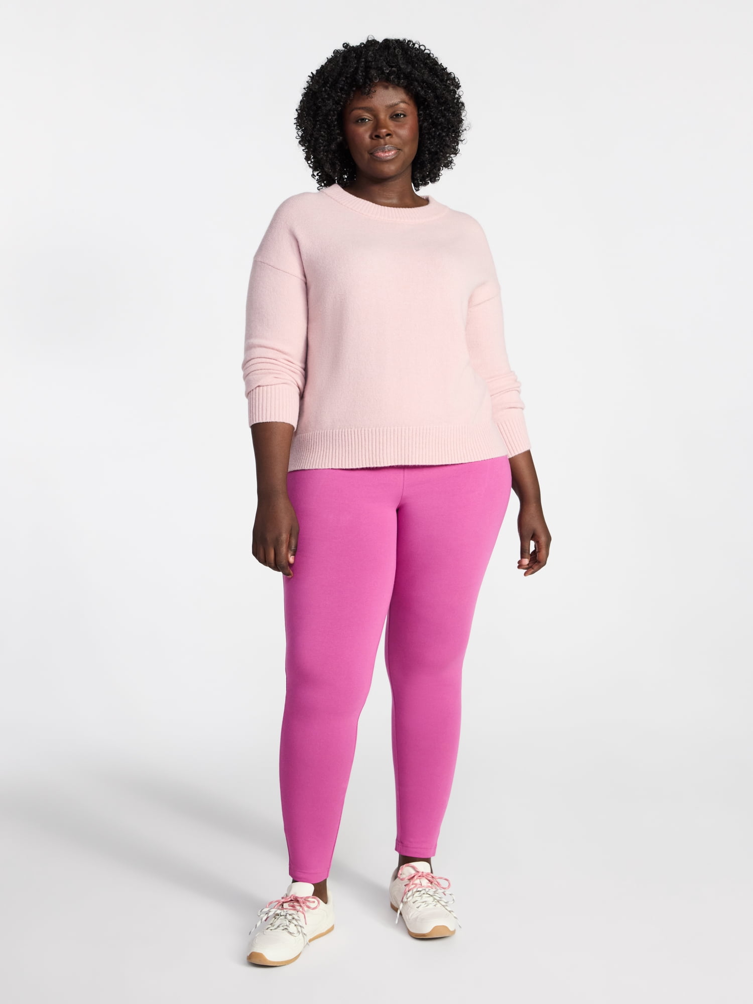 Terra & Sky Women's Plus High Waist Full Length Leggings, Sizes 0X-5X