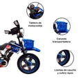 thumbnail image 3 of Bicicleta Infantil Azul R16 Tipo Moto con Cansta y Ruedas Entrenadoras 3-6 Años, 3 of 4