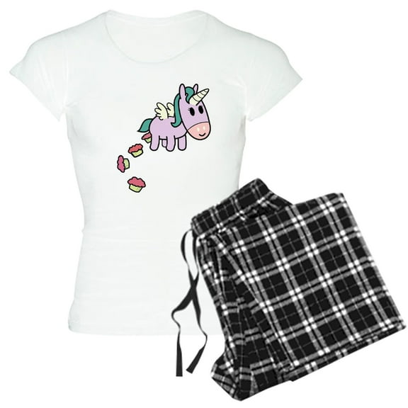CafePress - Unicorn Sweets Women's Light Pajamas - Women's Short Sleeve Print T-Shirt and Pants Light Cotton Pajama Set
