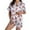 A-Light Blue1, variant on Women's Lobster Print Striped Satin Pajama Set Short Sleeve Notched Collar Button Down Sleep Set Soft Classic Relaxing Pajama Sets
