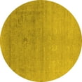 thumbnail image 1 of Ahgly Company Indoor Round Oriental Yellow Industrial Area Rugs, 6' Round, 1 of 4