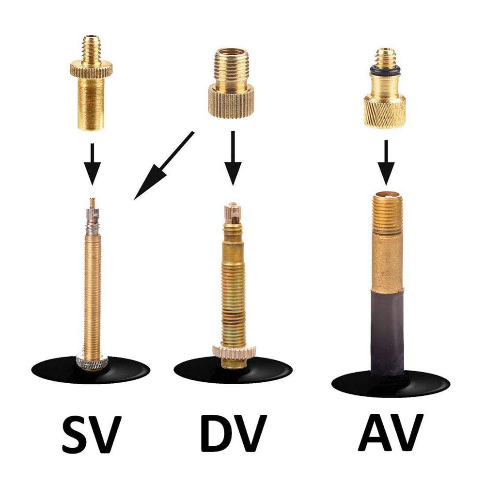 Kit 5 Adaptateurs Pompe à Vélo + 2 Aiguilles – Valve En Cuivre, Pour Pneus, Ballons, Tous Types De Vélos