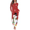 thumbnail image 2 of Conjunto de pijama de Navidad para mujer, ropa de dormir cálida de manga larga, Jersey informal, traje de pantalón para mujer, otoño e invierno, envío directo, 2 of 4