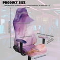 thumbnail image 2 of Whosucclay Purple Marble Print Gaming Chair Cover, Stretchable Elastic Computer Desk Chair Cover with Armrest Covers, 4Pcs Soft Non Fading Office Chairs Covers Slipcovers, 2 of 8